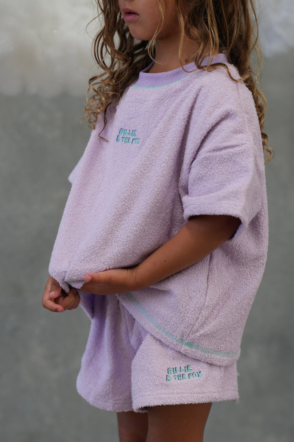 Billie & the Fox Supernova Terry Set — Lilac kids organic terry cotton set, ages 6 months to 6 years