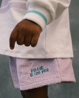 Billie & the Fox Supernova Terry Set — Lilac kids organic terry cotton set, ages 6 months to 6 years