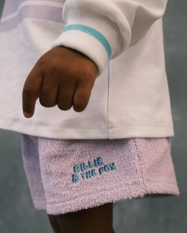 Billie & the Fox Supernova Terry Set — Lilac kids organic terry cotton set, ages 6 months to 6 years