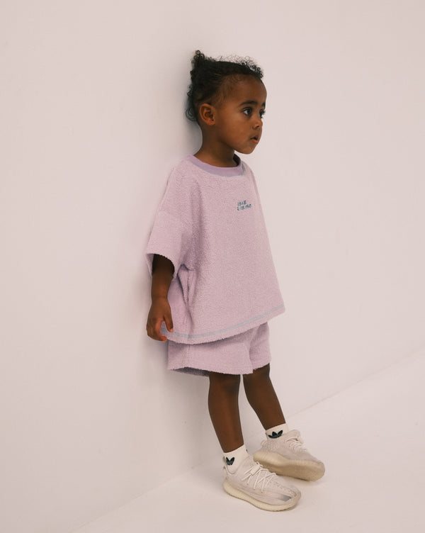 Billie & the Fox Supernova Terry Set — Lilac kids organic terry cotton set, ages 6 months to 6 years