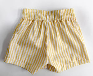 Billie & the Fox Golden Hour Short — golden yellow kids shorts, ages 6 months to 6 years